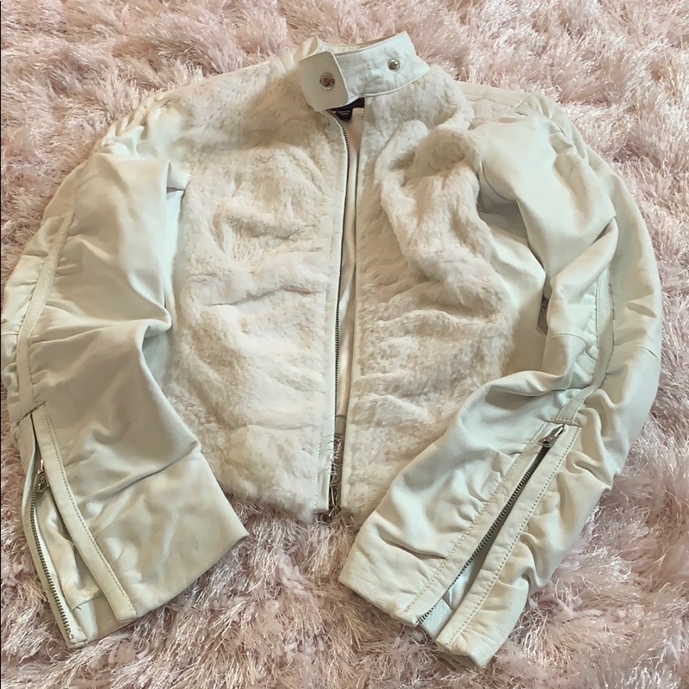 Guess cropped leather  jacket